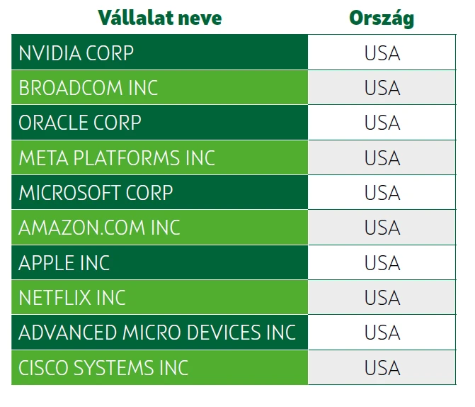 OTP AI Innováció Tőkevédett Származtatott Zártvégű Alap - Indexkosár